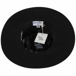 Lack Of Color Benson Tri Wool Felt Fedora Hat - Black -Brixton Hats Shop 389404