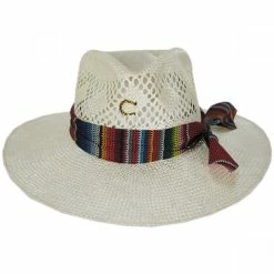 CHARLIE 1 HORSE Fiesta Sisal Straw Fedora Hat