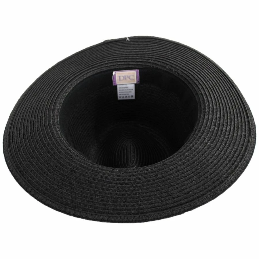 Dorfman Pacific Company Gabon Leopard Scarf Toyo Straw Fedora Hat 5 Dorfman Pacific Company Gabon Leopard Scarf Toyo Straw Fedora Hat - Image 3