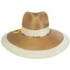 Scala Elgans Two-Tone Palm Straw Fedora Hat -Brixton Hats Shop 393269