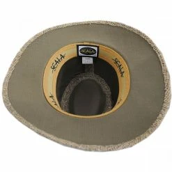 Scala Quest Seagrass Straw Safari Fedora Hat -Brixton Hats Shop 393347