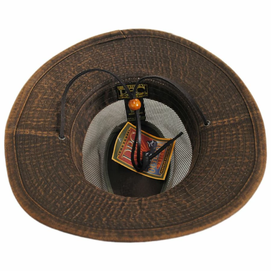Dorfman Pacific Company Yargo Weathered Cotton Mesh Blend Aussie Fedora Hat 5 Dorfman Pacific Company Yargo Weathered Cotton Mesh Blend Aussie Fedora Hat - Image 3