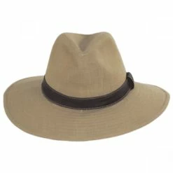 Dorfman Pacific Company Tallulah Wide Brim Hemp Safari Fedora Hat
