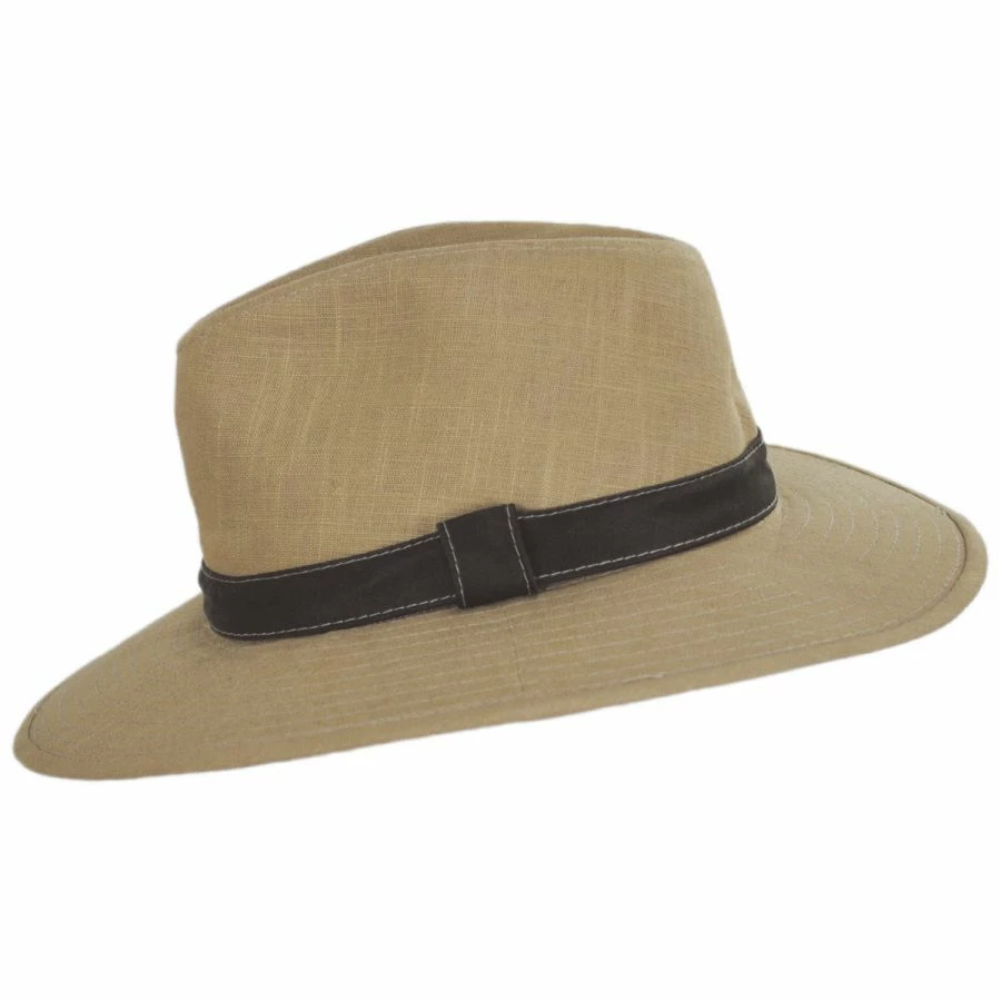 Dorfman Pacific Company Tallulah Wide Brim Hemp Safari Fedora Hat 4 Dorfman Pacific Company Tallulah Wide Brim Hemp Safari Fedora Hat - Image 2