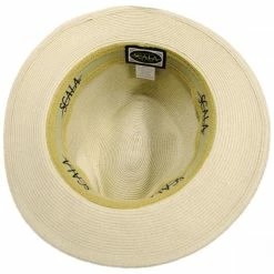 Scala Augusta Crushable Toyo Braid Safari Fedora Hat -Brixton Hats Shop 393605