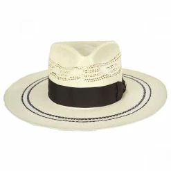 Biltmore Chiron Wide Brim Bangora Straw Fedora Hat