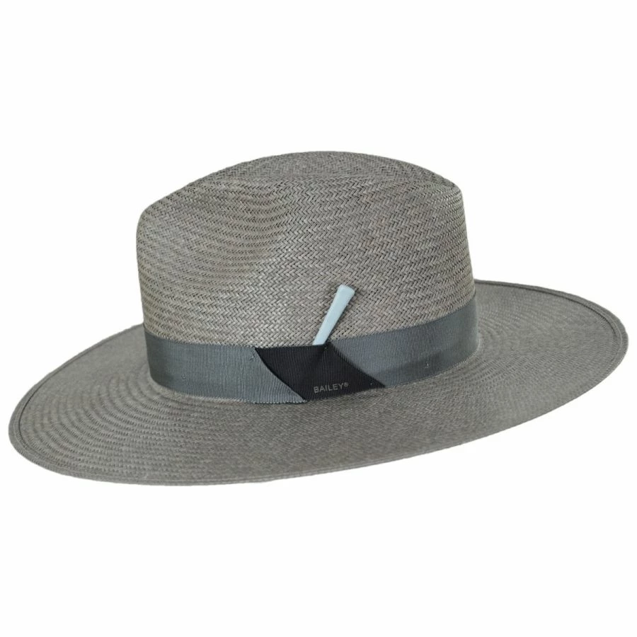 Bailey Magness Shantung Straw Fedora Hat 3 Bailey Magness Shantung Straw Fedora Hat