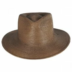 Brixton Hats Marcos Palm Straw Fedora Hat - Toffee