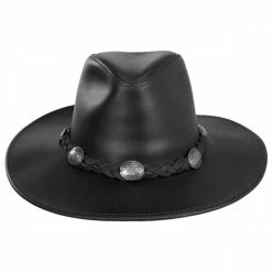Henschel Dude Braid Conch Leather Outback Hat