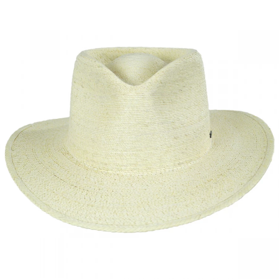 Brixton Hats Marcos Palm Straw Fedora Hat - Natural 3 Brixton Hats Marcos Palm Straw Fedora Hat - Natural