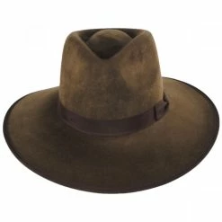 Brixton Hats Jo Wool Felt Rancher Fedora Hat - Toffee