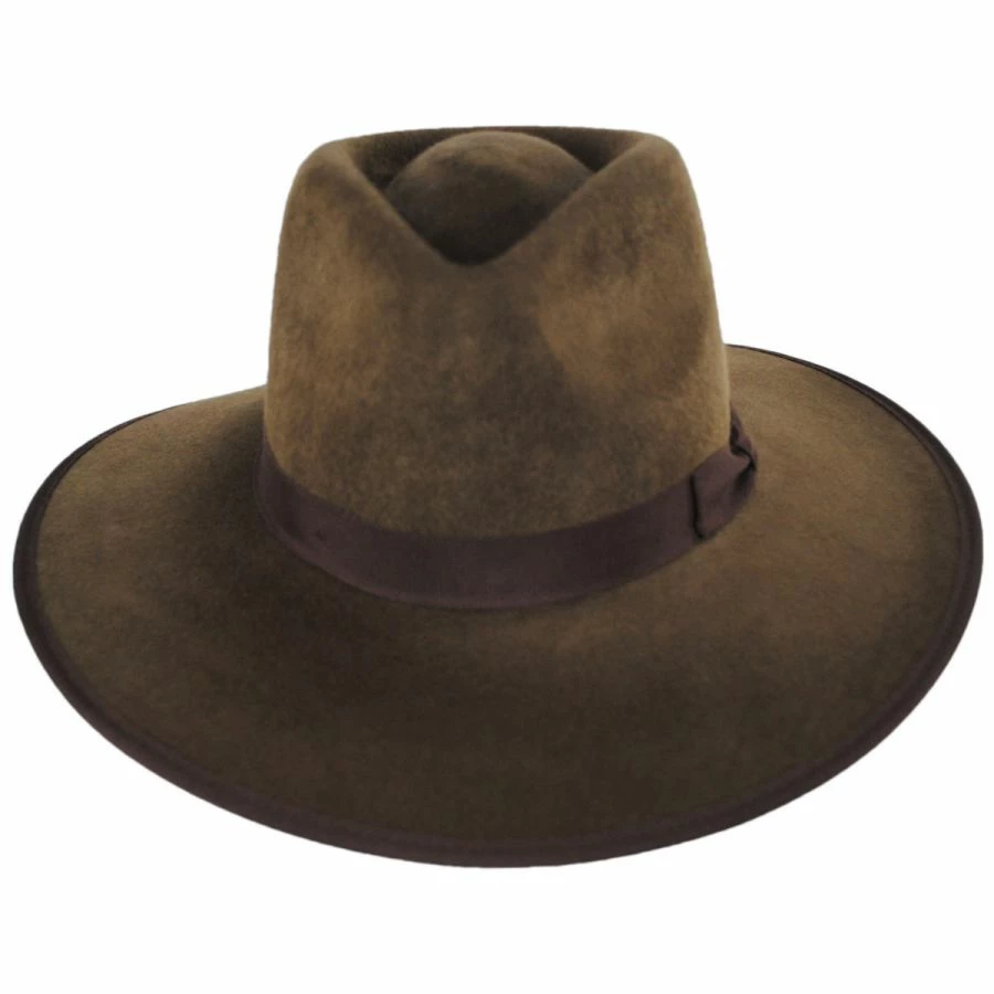 Brixton Hats Jo Wool Felt Rancher Fedora Hat - Toffee 3 Brixton Hats Jo Wool Felt Rancher Fedora Hat - Toffee