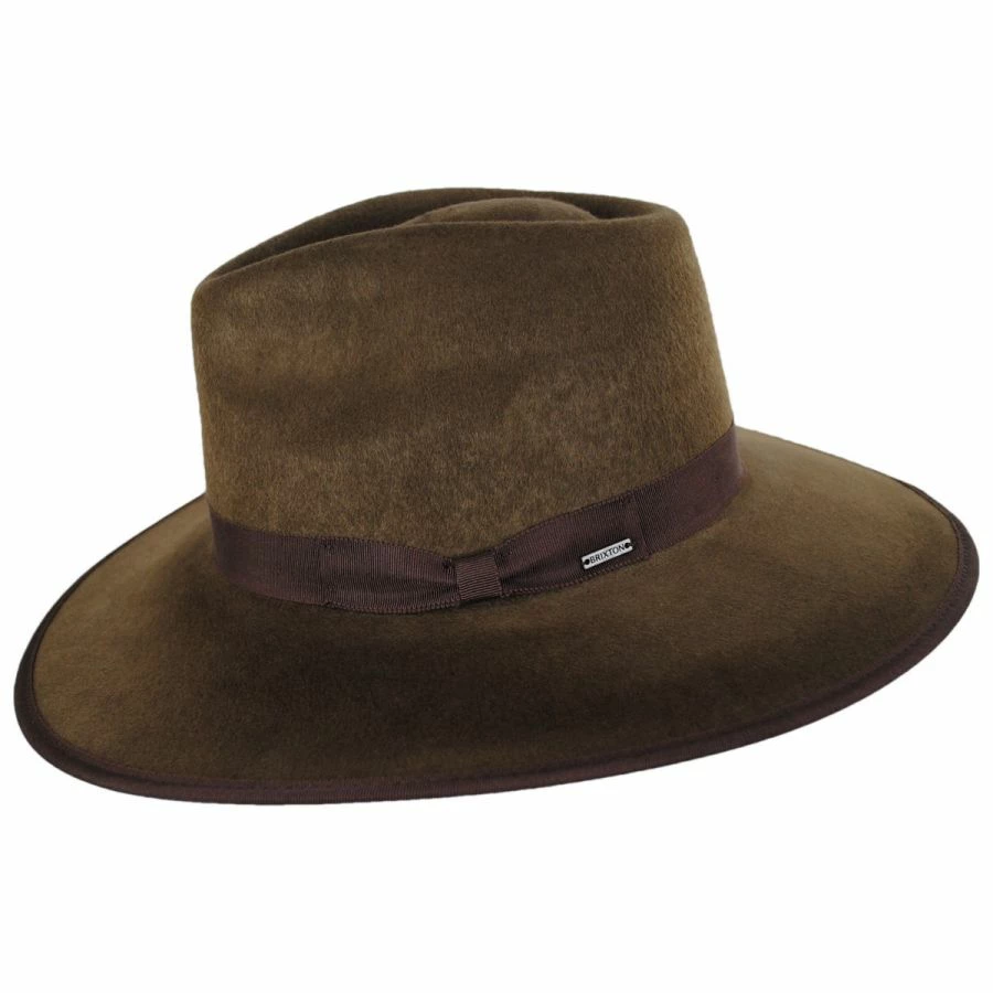 Brixton Hats Jo Wool Felt Rancher Fedora Hat - Toffee 4 Brixton Hats Jo Wool Felt Rancher Fedora Hat - Toffee - Image 2