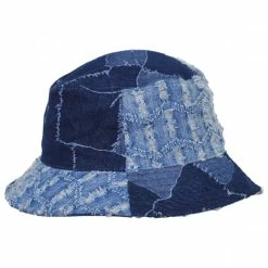 Kangol Patchwork Mashup Denim Cotton Bucket Hat -Brixton Hats Shop 400269