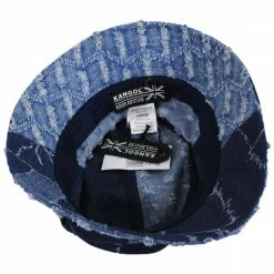 Kangol Patchwork Mashup Denim Cotton Bucket Hat -Brixton Hats Shop 400272