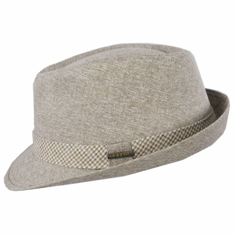Stetson Travis Cotton Trilby Fedora Hat 4 Stetson Travis Cotton Trilby Fedora Hat - Image 2