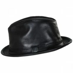 New York Hat Company Lambskin Leather Fedora Hat -Brixton Hats Shop 401618