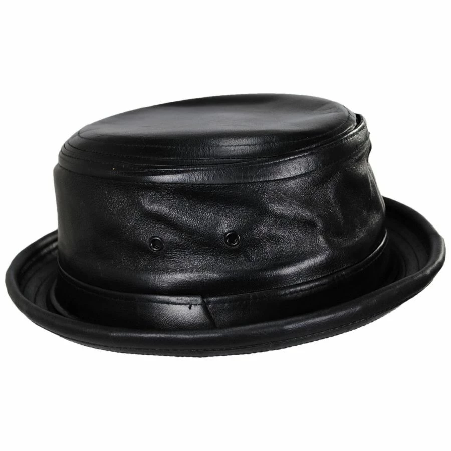 New York Hat Company Lambskin Leather Bucket Hat 3 New York Hat Company Lambskin Leather Bucket Hat - Image 2