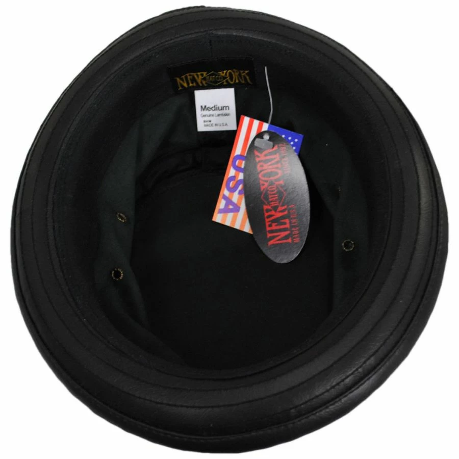 New York Hat Company Lambskin Leather Bucket Hat 4 New York Hat Company Lambskin Leather Bucket Hat - Image 3