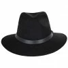 Jaxon Hats Cotton Safari Fedora Hat - Black