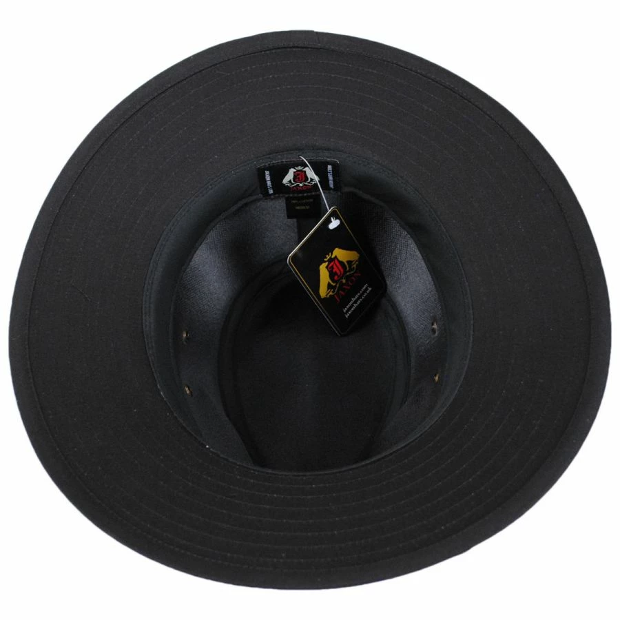 Jaxon Hats Cotton Safari Fedora Hat - Black 5 Jaxon Hats Cotton Safari Fedora Hat - Black - Image 3