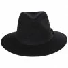 Jaxon Hats Cotton Oilcloth Safari Fedora Hat - Black -Brixton Hats Shop 402180