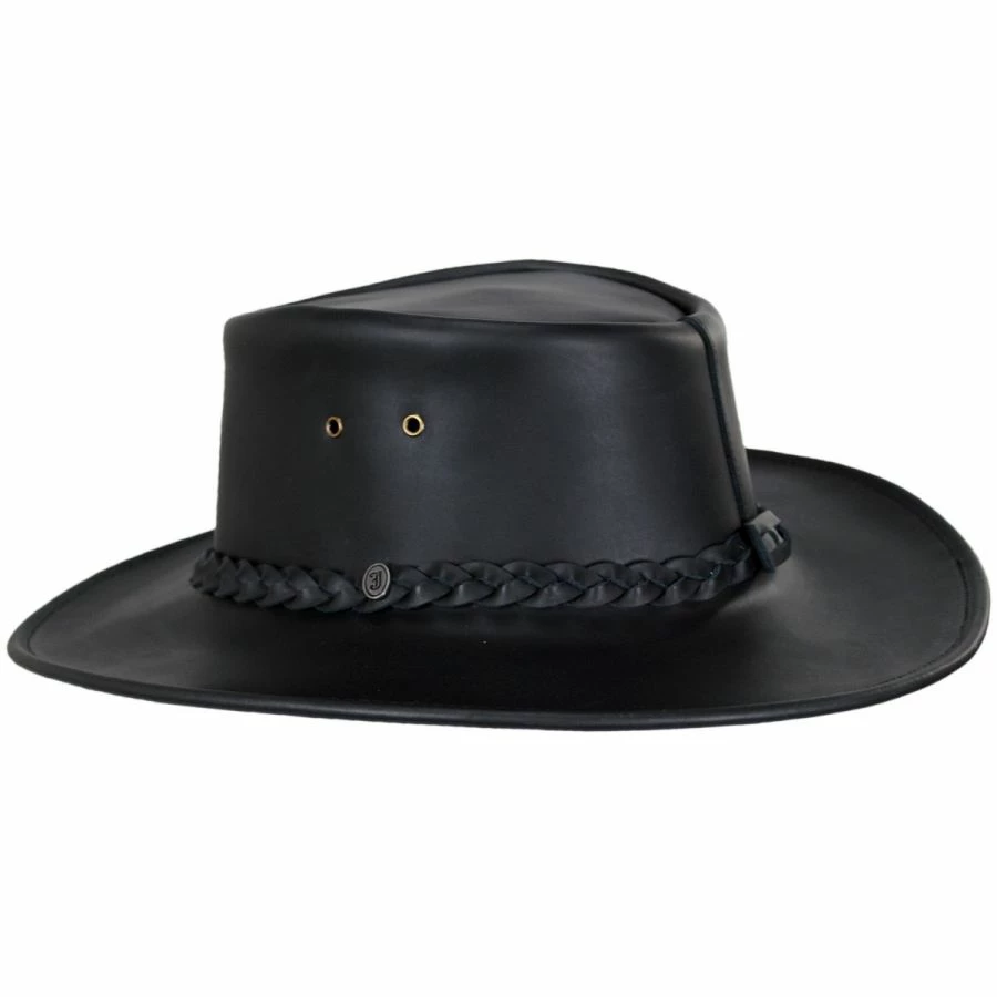 Jaxon Hats Crusher Leather Outback Hat 4 Jaxon Hats Crusher Leather Outback Hat - Image 2