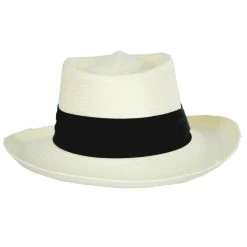 Jaxon Hats Toyo Straw Gambler Hat - Black Band