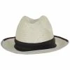 Bailey Hesmond Sisal Litestraw Fedora Hat - Natural/Plum