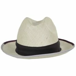 Bailey Hesmond Sisal Litestraw Fedora Hat - Natural/Plum