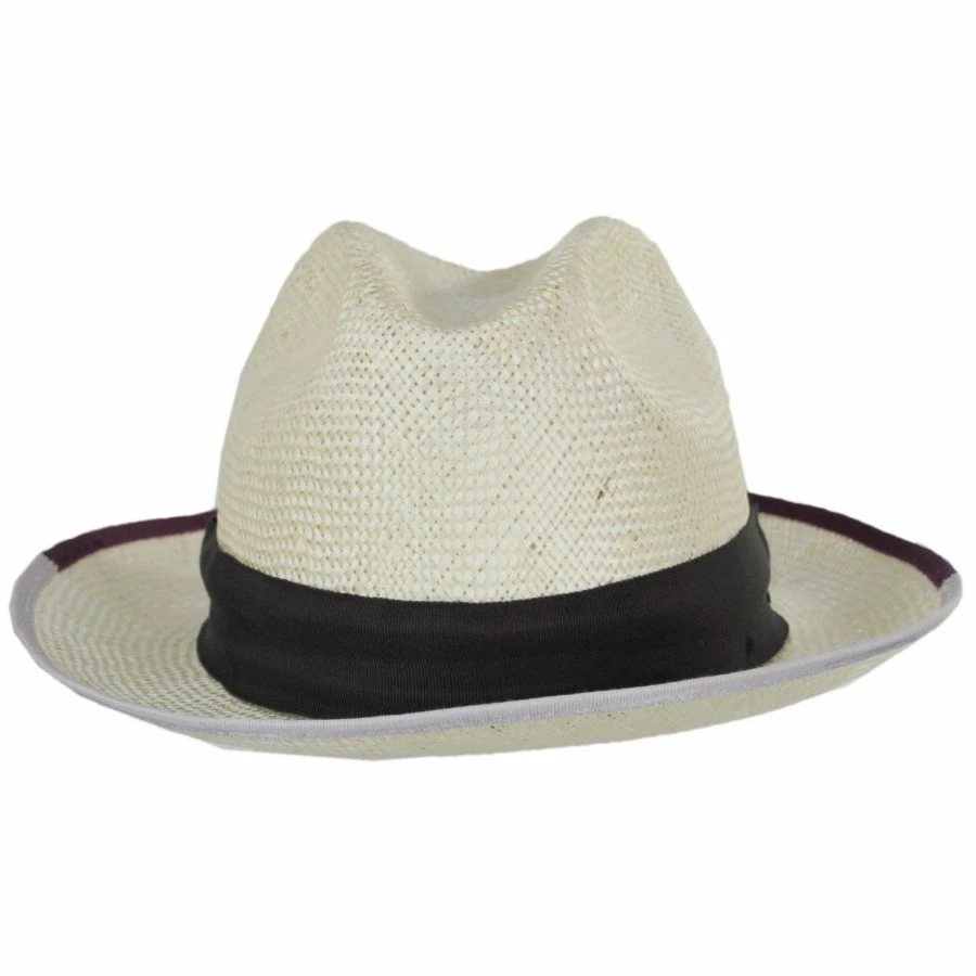 Bailey Hesmond Sisal Litestraw Fedora Hat - Natural/Plum 3 Bailey Hesmond Sisal Litestraw Fedora Hat - Natural/Plum