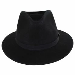 Brixton Hats Messer Packable Wool Felt Fedora Hat - Black
