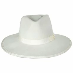 Brixton Hats Jo Wool Felt Rancher Fedora Hat - Off White