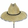 Peter Grimm Gold Leaf Rush Straw Lifeguard Hat