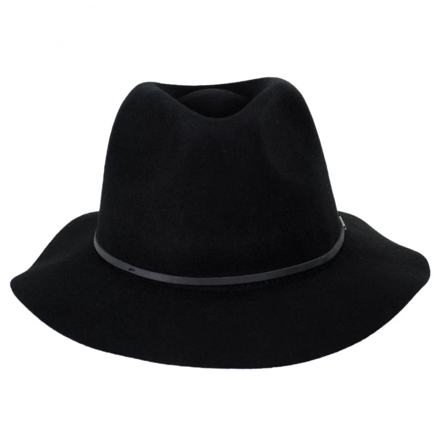 Brixton Hats Wesley Wool Felt Floppy Fedora Hat - Black 3 Brixton Hats Wesley Wool Felt Floppy Fedora Hat - Black