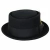 Jaxon Hats Crushable Wool Felt Pork Pie Hat - Black