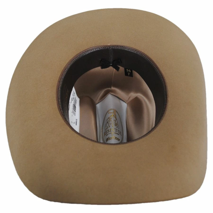 RESISTOL Ocho Rios 6X Fur Felt Cattleman Western Hat 5 RESISTOL Ocho Rios 6X Fur Felt Cattleman Western Hat - Image 3