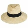 Brixton Hats Joanna Petite Brim Wheat Straw Fedora Hat - Honey