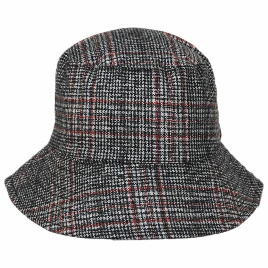 Scala Morelia Plaid Wool Blend Bucket Hat 3 Scala Morelia Plaid Wool Blend Bucket Hat