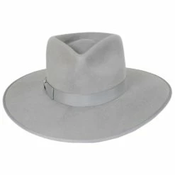 Lack Of Color Wool Felt Rancher Fedora Hat - Gray