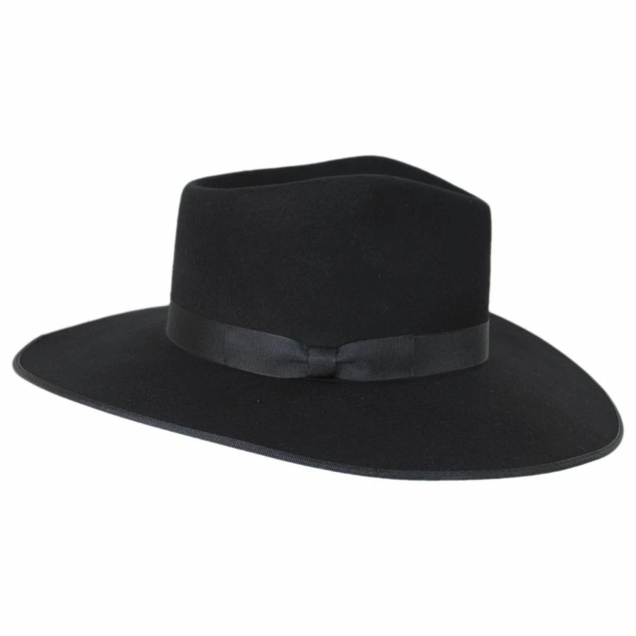 Lack Of Color Wool Felt Rancher Fedora Hat - Black 4 Lack Of Color Wool Felt Rancher Fedora Hat - Black - Image 2