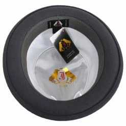 Jaxon Hats Wool Felt Diamond Crown Fedora Hat - Gray -Brixton Hats Shop 417366