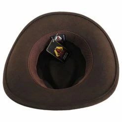 Jaxon Hats Crushable Wool Felt Outback Hat - Olive Green 7 Jaxon Hats Crushable Wool Felt Outback Hat - Olive Green -Brixton Hats Shop 417402