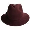 Betmar Michele Wool Felt Fedora Hat - Dark Brown