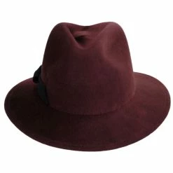 Betmar Michele Wool Felt Fedora Hat - Dark Brown