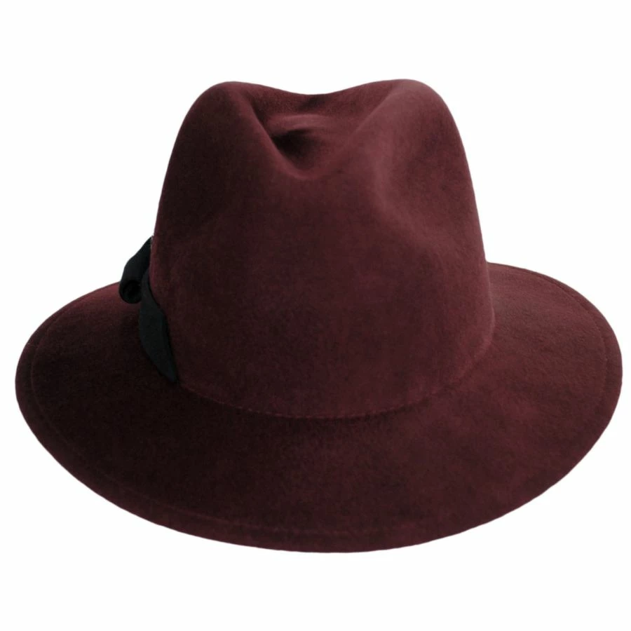 Betmar Michele Wool Felt Fedora Hat - Dark Brown 3 Betmar Michele Wool Felt Fedora Hat - Dark Brown