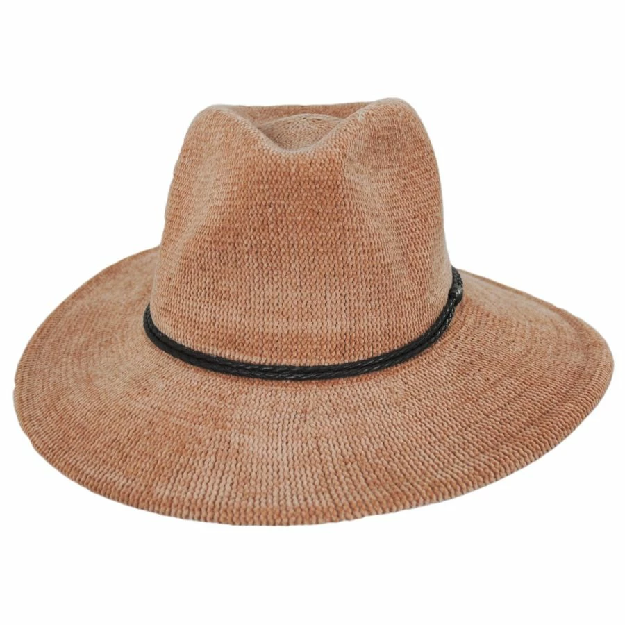 Scala Celaya Knit Chenille Safari Fedora Hat 3 Scala Celaya Knit Chenille Safari Fedora Hat