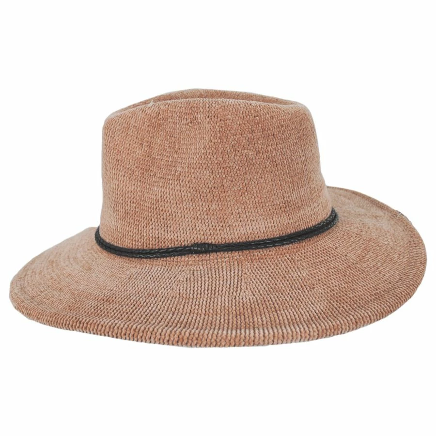 Scala Celaya Knit Chenille Safari Fedora Hat 4 Scala Celaya Knit Chenille Safari Fedora Hat - Image 2