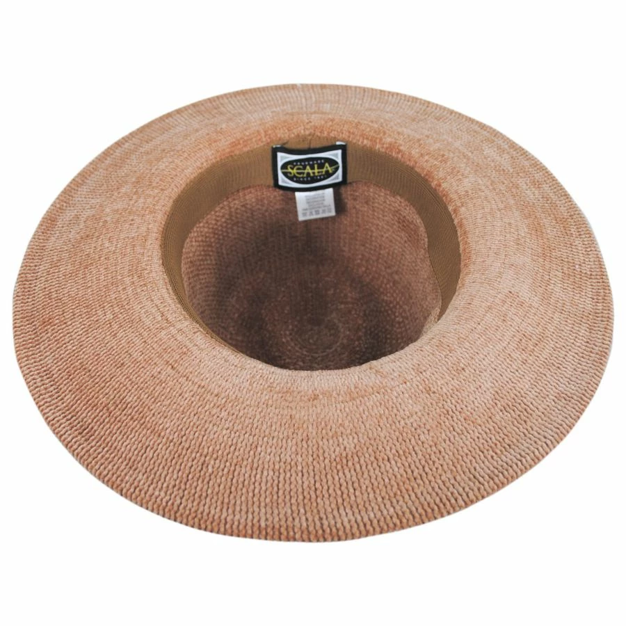 Scala Celaya Knit Chenille Safari Fedora Hat 5 Scala Celaya Knit Chenille Safari Fedora Hat - Image 3