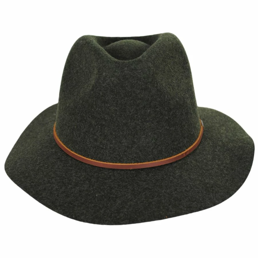 Brixton Hats Wesley Wool Felt Floppy Fedora Hat - Moss 3 Brixton Hats Wesley Wool Felt Floppy Fedora Hat - Moss